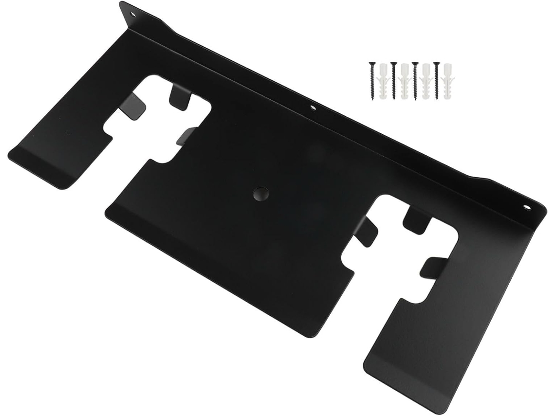 Suporte de parede para cortador de grama, organizador de equipamentos de jardinagem em metal e suporte para ferramentas de jardim.