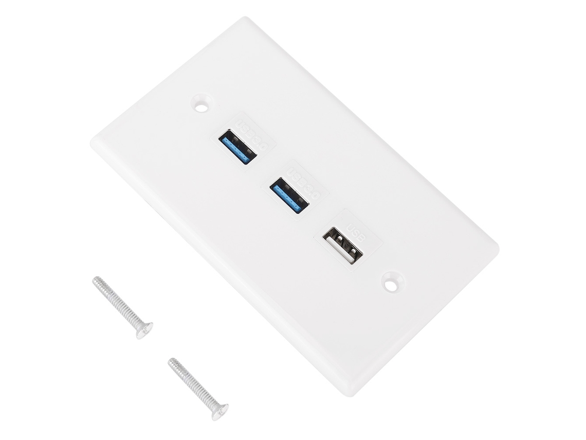 Laxiscreed Painel Americano Com 3 Portas, Usb 3.0 E 2.0, Travas De Segurança