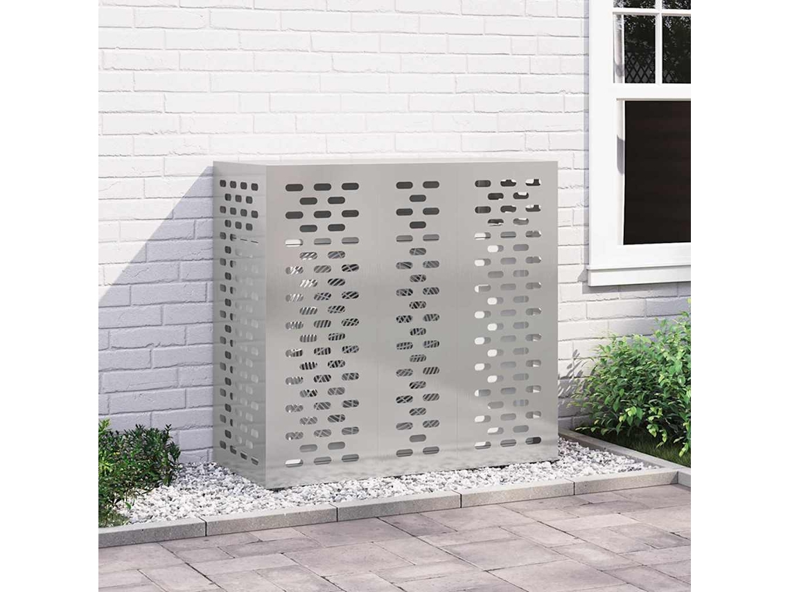 Vidaxl Capa De Ar Condicionado Prateado 110 X 50 X 105 Cm