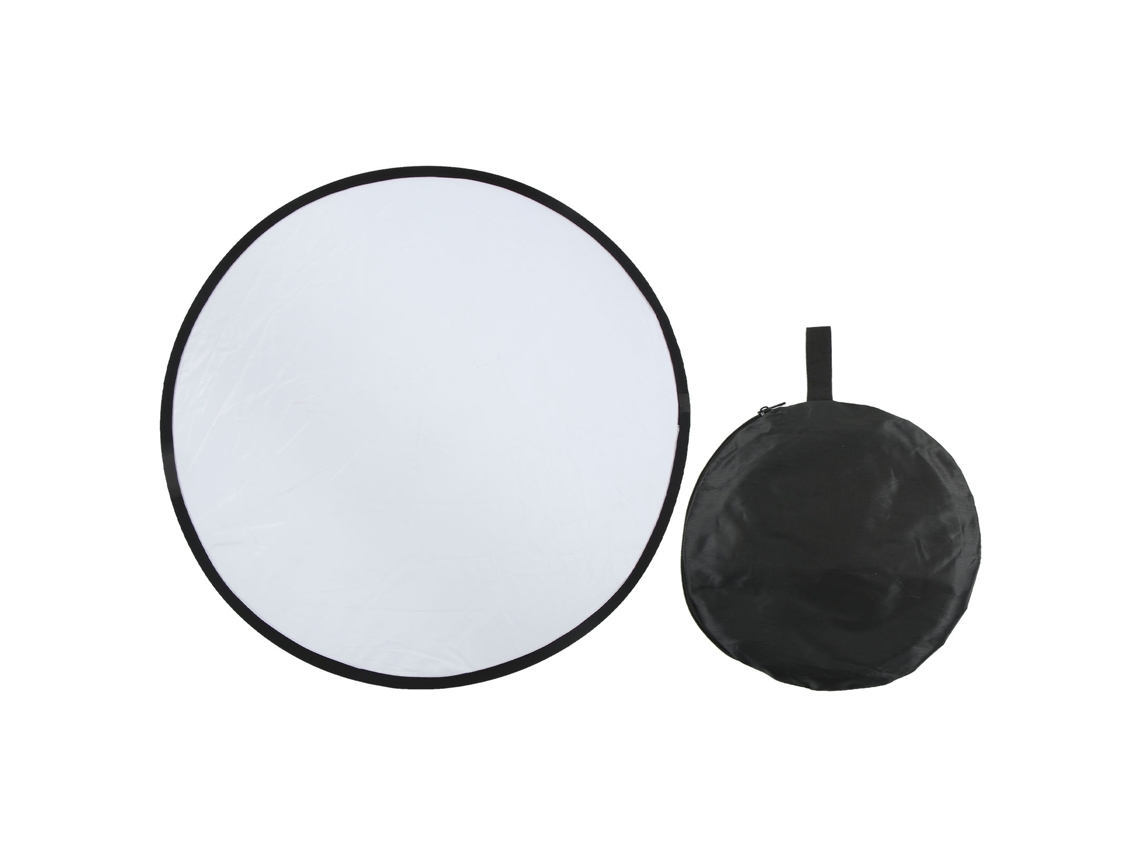 Silver White 2 In1 Reflector Portable Round Photography Light Reflector For Live Lighting 80cm / 31.5in LAXISCREED