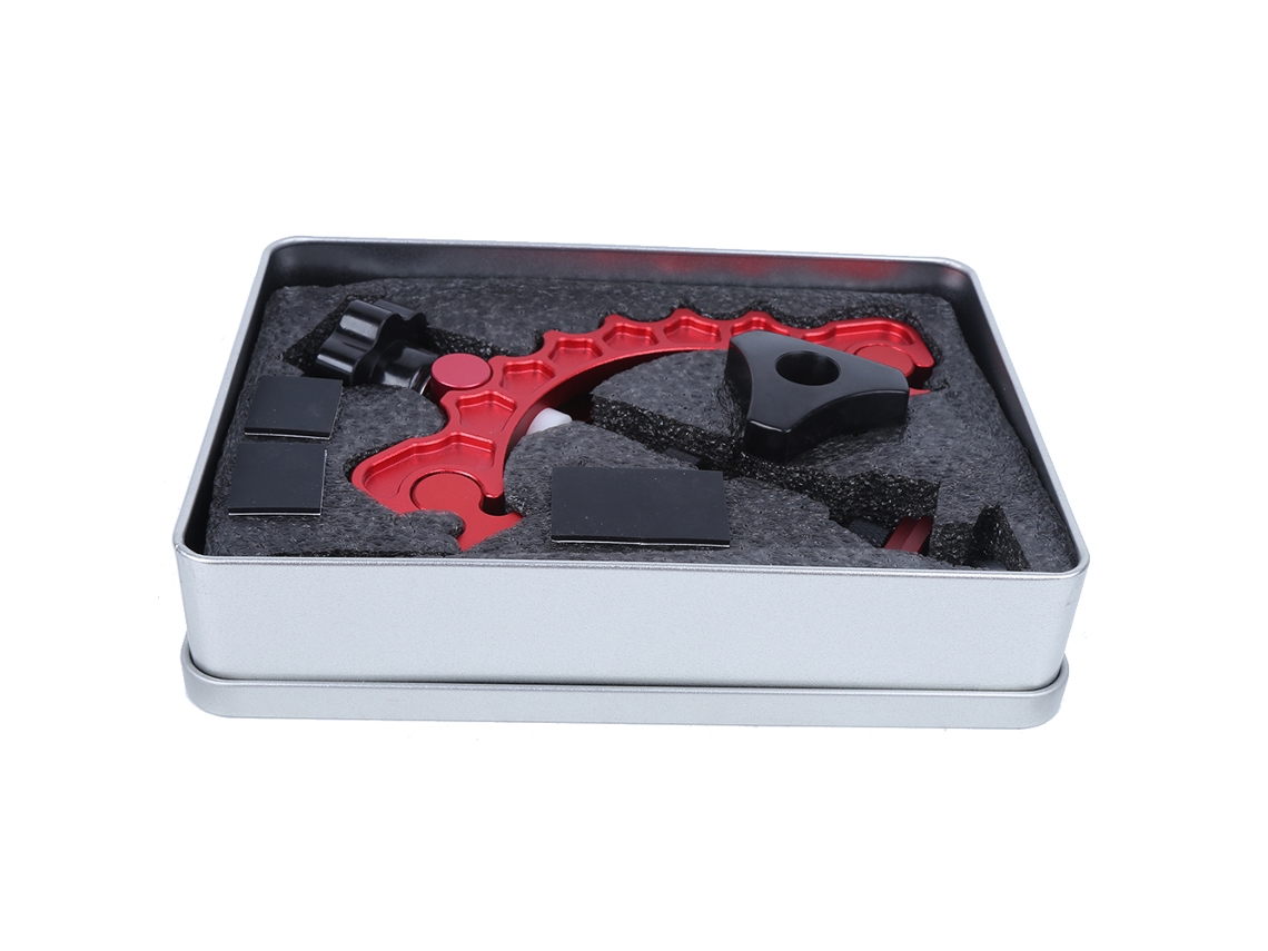 Grampo de placa de pressão ajustável para mesa de marcenaria com trilho em T, fixação em alumínio vermelho