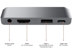 Adaptador Mobile Type C Pro Hub Com Usb C Pd Charging 4k Hdmi Usb 3.0 E 3.5mm Headphone Jack Compatível Com 2020 Ipad Pro Microsoft Surface Bestvite