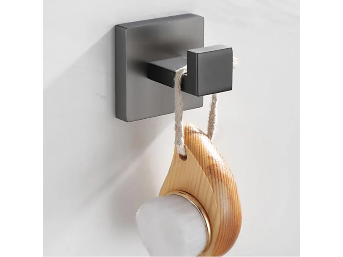 Conjunto De Acessórios Para Banheiro Em Aço Inoxidável 304 Cinza Com Suporte Toalha, Escova De Papel Higiênico, Sabonete