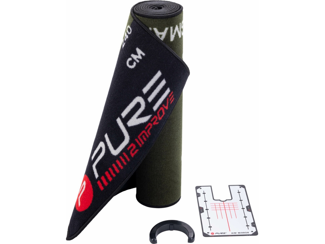 Tapete de Golfe Copo de Treino e Espelho de Golfe PURE2IMPROVE 275x30 cm