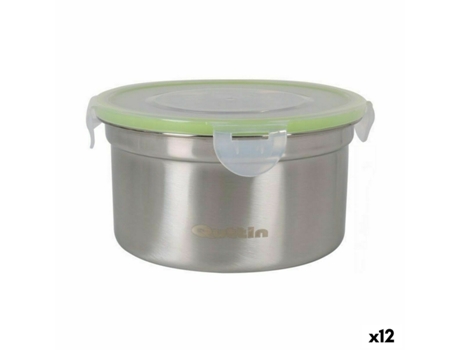 Lancheira Hermética Quttin Redonda 900 ml Aço inoxidável (12 Unidades)