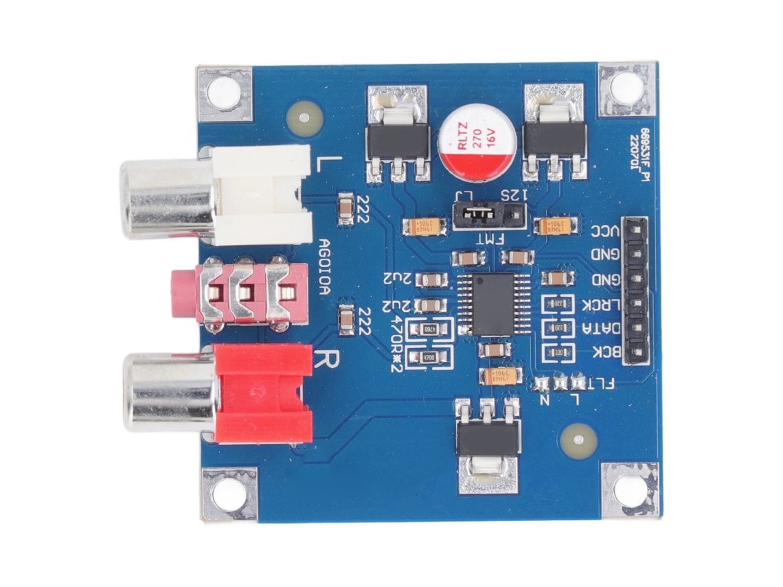 Módulo Decodificador Dac 32bit 384k 2 Modos de Filtro Som Digital Dc 5v 10v