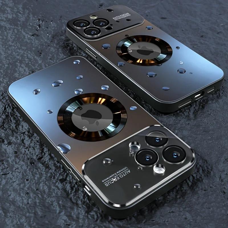 Capa Protetora Com Carregamento Sem Fio Magnético Magesafe (iphone 17 Pro Max, Preta), Design À Prova De Choque.