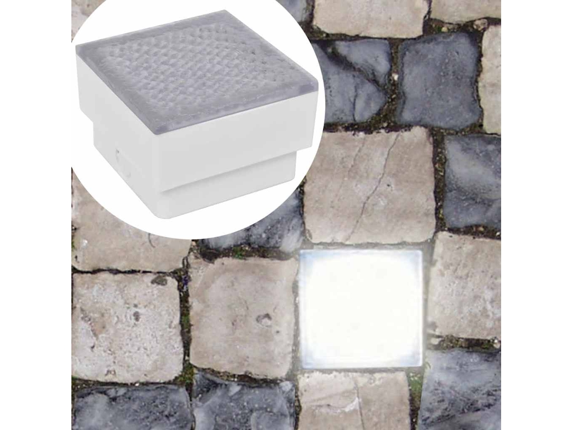 Lâmpada Embutida No Chão Com 2 Led 100 X 100 X 68 Mm