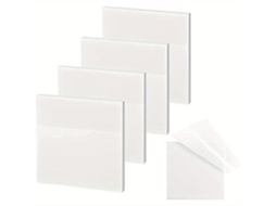 100 Blocos de Notas Adesivas Transparentes, Impermeáveis, Autoadesivas e Transparentes com Dispensador, Perfeitas para Escola e Escritório BRILVIBERA