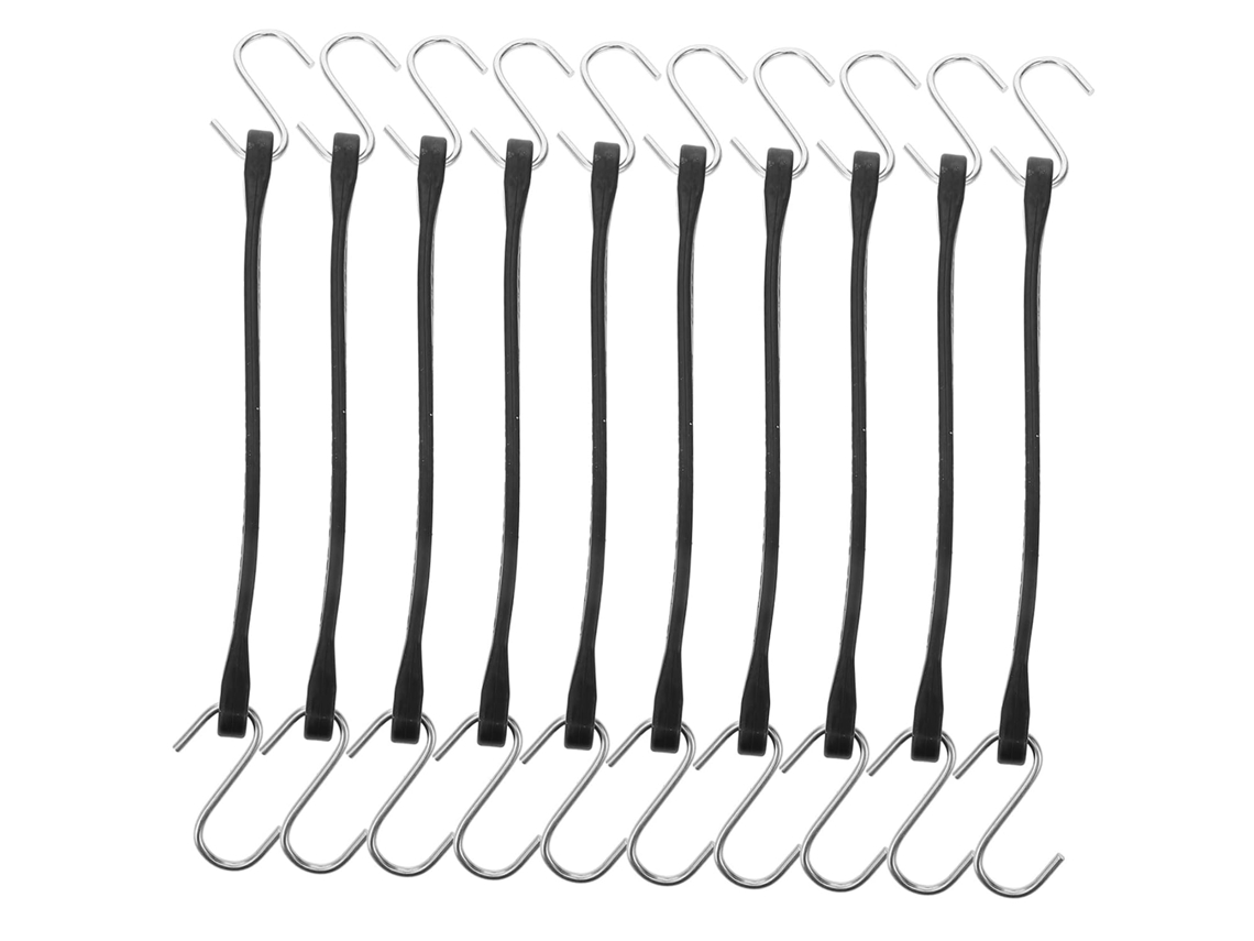 Conjunto De 10 Alças Borracha Pretas Malas Jojofuny, Ideais Bagagens Portáteis E Pesadas Práticas Duráveis