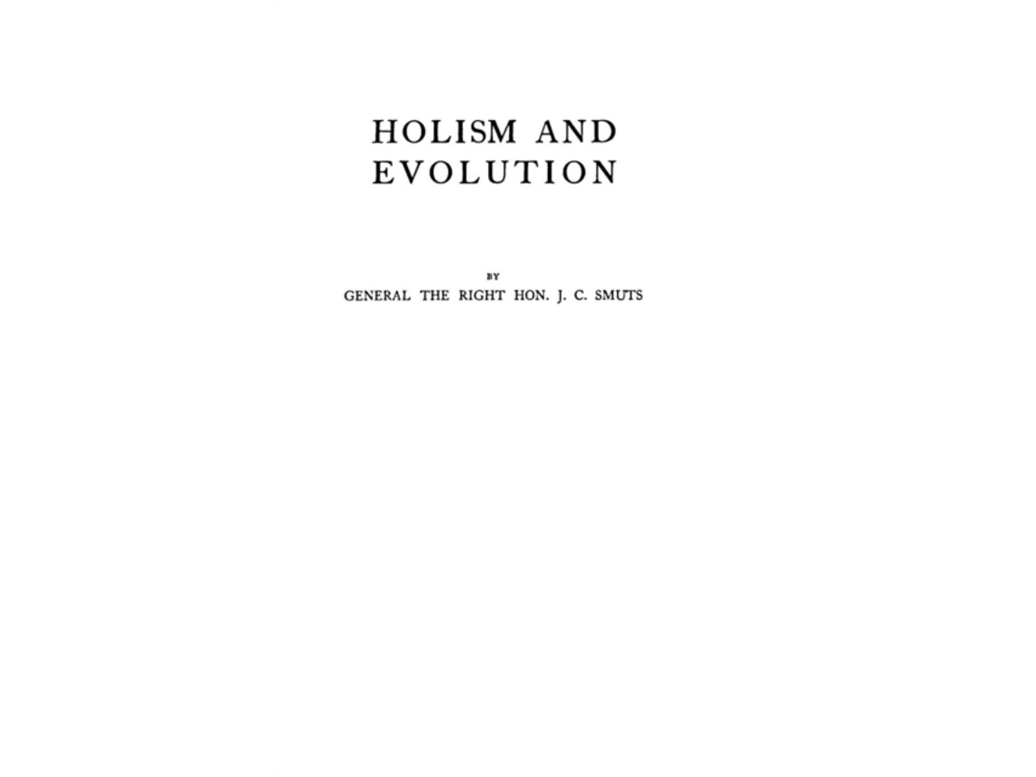 Livro Holism and Evolution de Jan Smuts (Inglês - Capa Dura)