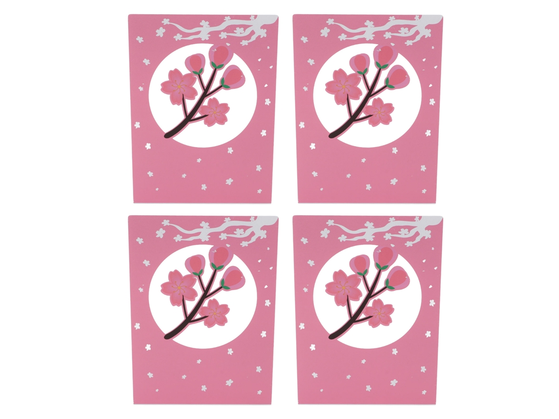 4 Peças de Suporte de Livros de Metal Antideslizante com Design Exquisito Decorativo Portátil e Estrutura Robusta Sakura
