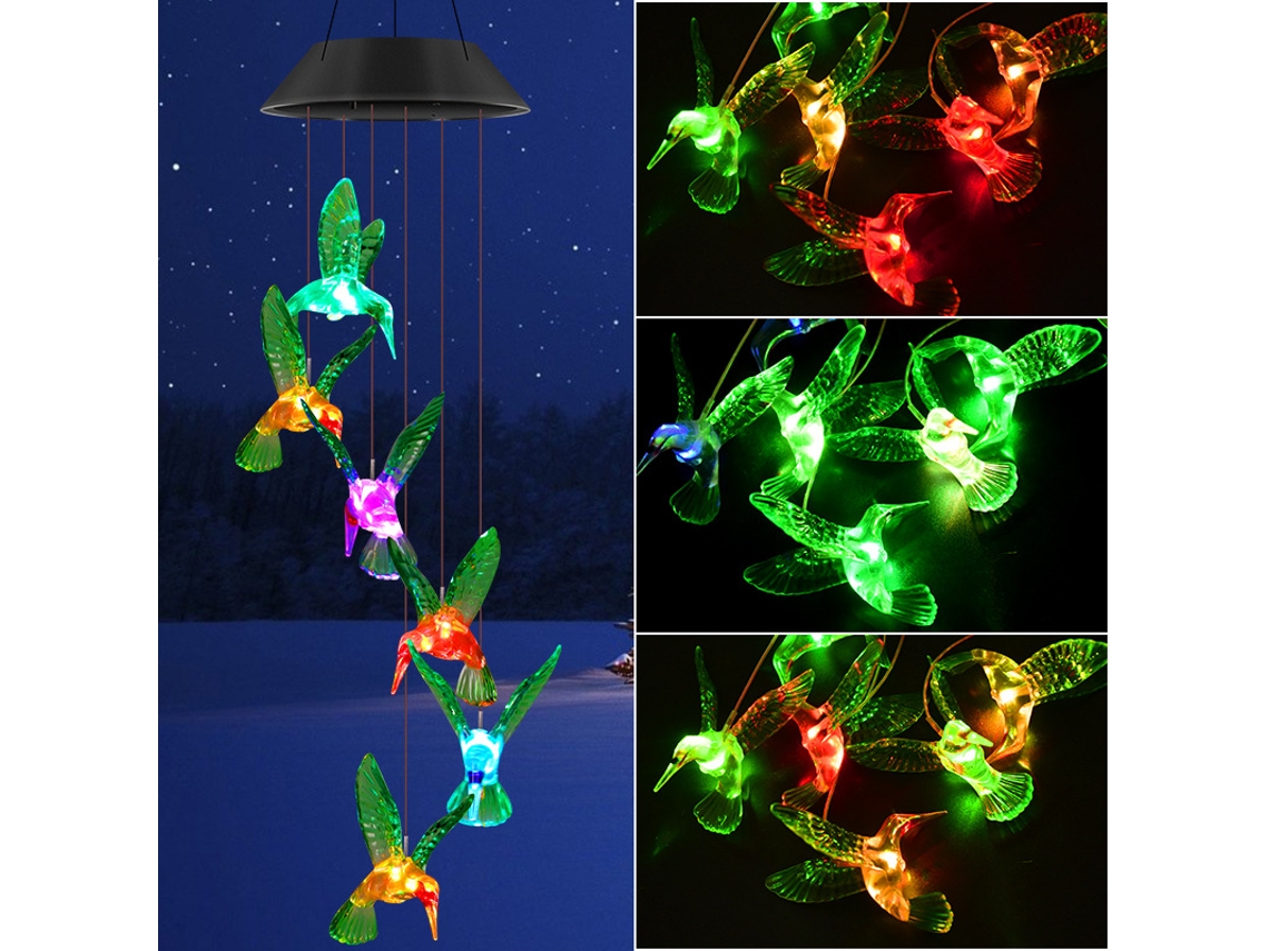 Apanhadores De Beija Flores Movidos A Energia Solar, Sinos De Vento Para Áreas Externas, Presente Para A Mãe/avó Slowmoose