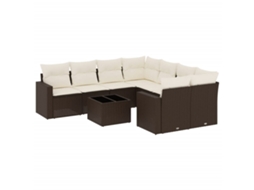 Garden Sofa Set, Garden Sofa Sets Vidaxl Marrom Rattan / Vime (n/a)