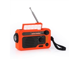 Rádio de Emergência com Manivela, Meteorológico e Indicador de Bateria AQUAFORGE