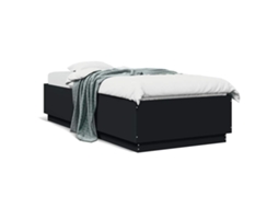 Bed Frame, Bed Frames Vidaxl Preto Madeira Processada (100 X 200 Cm)