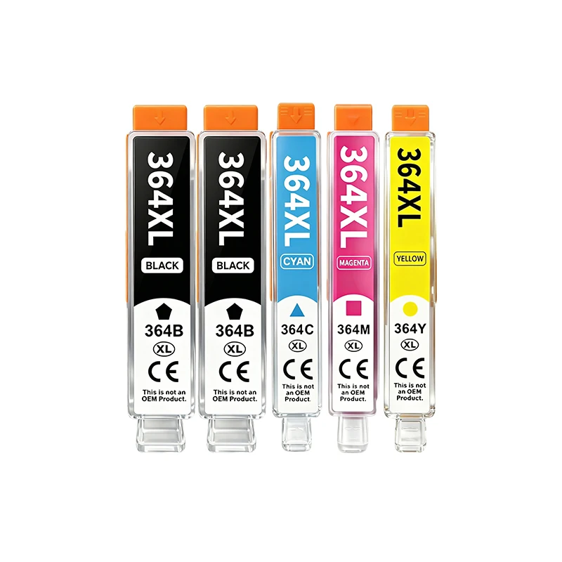 5 Unidades (sem Embalagem De Plástico) Cartucho De Tinta Nº 364xl Para Hp 364 Hp364 Xl Para Photosmart 5510 5515 6510 B010 B109 B209 Deskjet 3070a