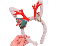 2026 diadema de Cuernos de Ciervo Navideño Con Peluche para Fiesta Navideña Y Eventos Temáticos