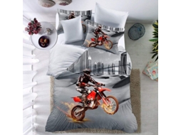 2026 conjunto de Edredón Y Funda de Almohada 3d Moto Cross Bedding 100% Poliéster (twin)