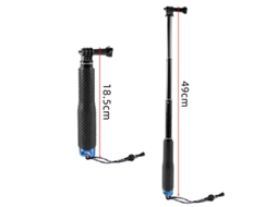 Aumente Seu Alcance: Bastão Extensor Telescópico De 49 Cm Para Câmeras Slr.