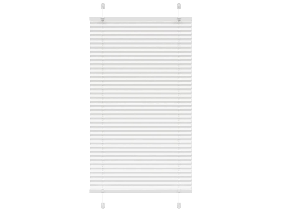 Vidaxl Branco Plissada Cega 80x100 Cm Largura Tecido 79,4 Cm Poliéster