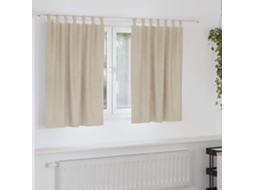 Vidaxl Cortinas Opacas 2 Unid. Creme 140 X 140 Cm Veludo