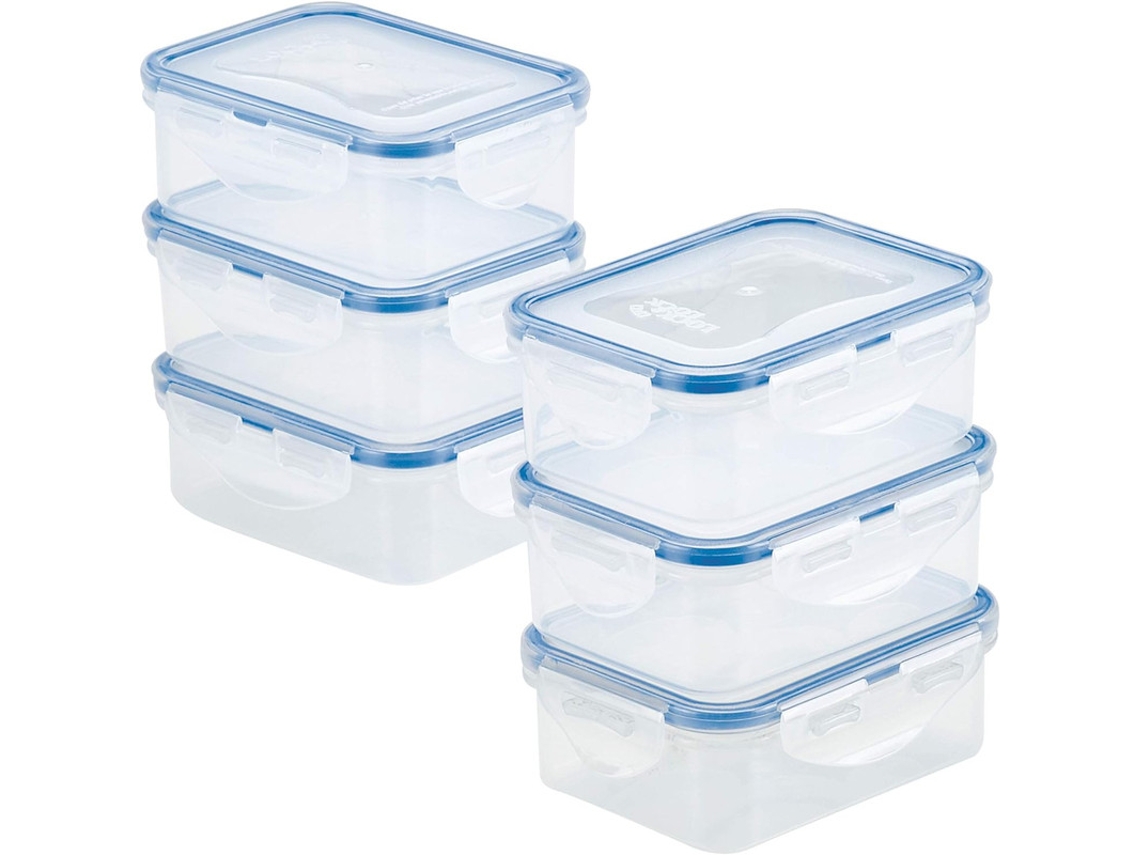 Conjunto De 6 Recipientes Para Armazenamento, Transparente, Para Organização Doméstica Na Cozinha E Bancada