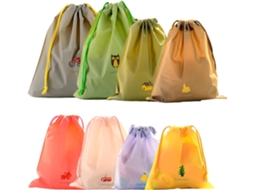 Conjunto de 7 Peças BRILVIBERA, Caixas Organizadoras para Bagagem, com Capas e Roupas