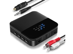 Receptor Bluetooth Yizhood M 27 Rca/óptico Baixa Latência Preto