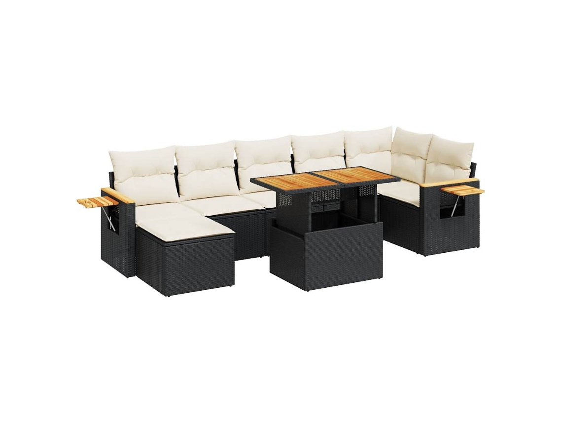 Garden Sofa Set, Garden Sofa Sets Vidaxl Preto Rattan / Vime (n/a)