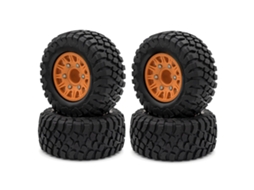 Pneus Com Aros Para Carro Rc 4 Unidades Para Caminhão Curto 1/10 Slash K1