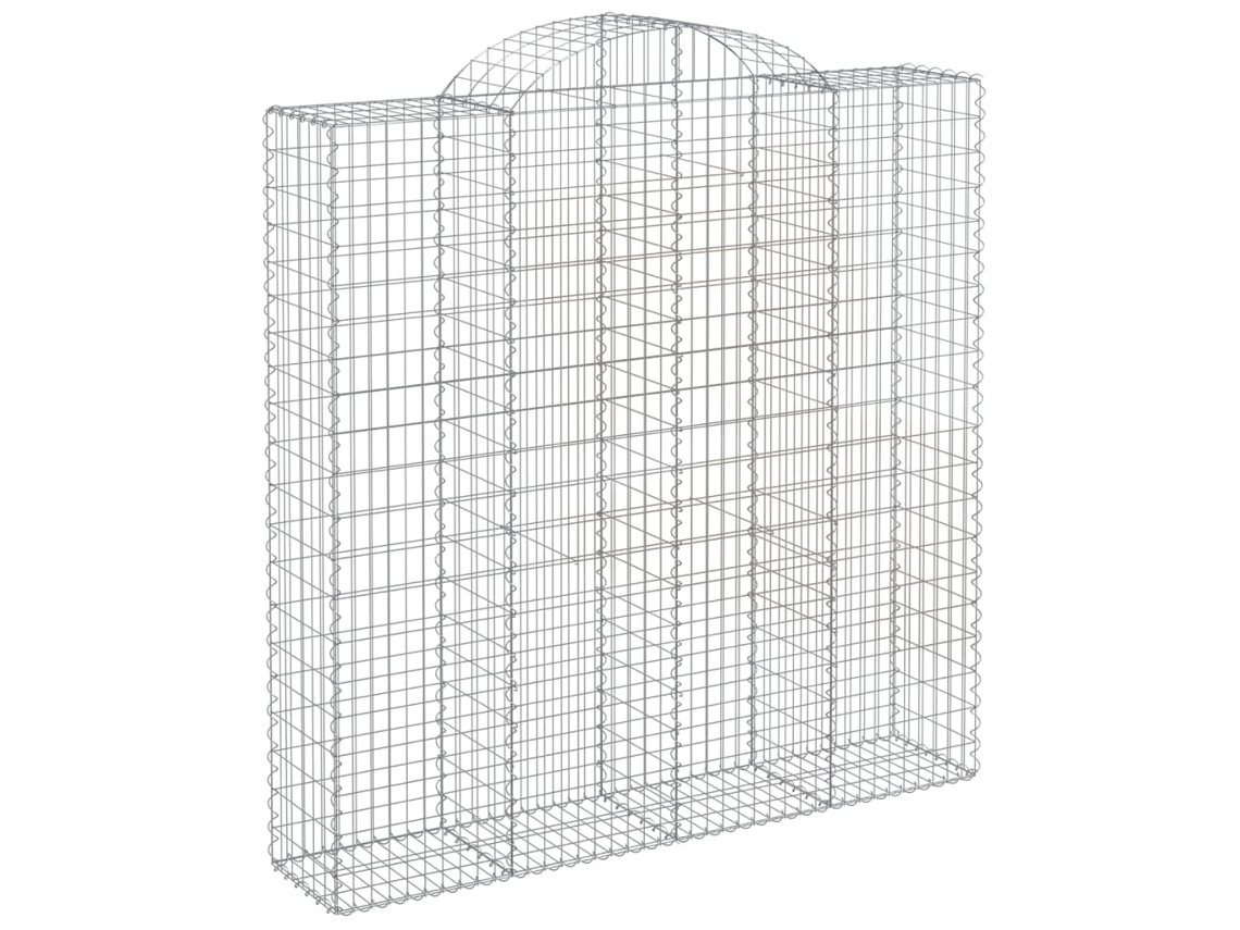 Gabion Basket, Gabion Baskets Vidaxl Prateado Ferro (200 X 50 X 200/220 Cm)