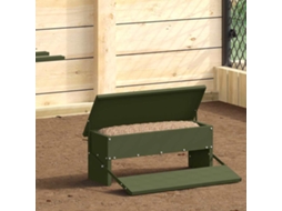 Vidaxl Comedouro De Pedal Para Frango Verde Oliva 48,5 X 39,5 X 19 Cm