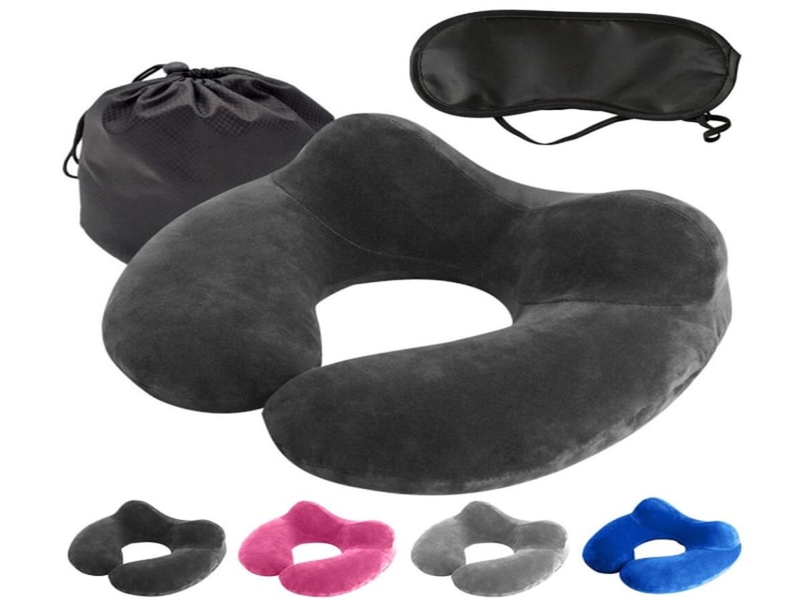 Lurelia Almofada Banho, Poliéster, Ergonómica, Lavável, Insuflável, Ajustável, 12v Carro, Bolsa Transporte, Banheira Spa, Kit Variante 04