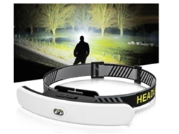 Farol Led Super Brilhante de 2.000 Lúmens Leve e À Prova D'Água com 6 Modos Luz para Ciclismo Corrida Camping Blackout Preto Bisbisous VIGA EUROPE