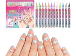 Canetas De Esmalte Para Unhas, Marcadores Artísticos Para Manicure, 12 Cores - Kit