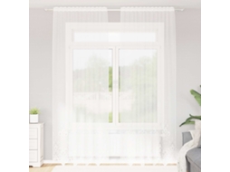 Vidaxl Cortina De Renda Branco 260 X 150 Cm Poliéster
