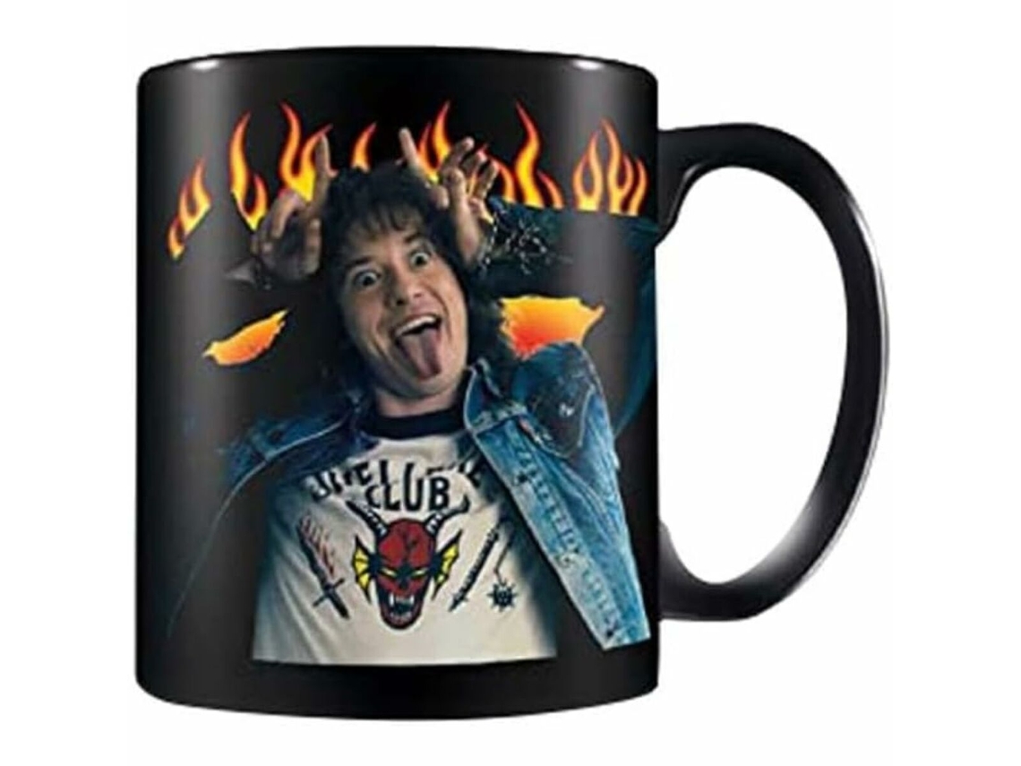 Caneca STRANGER THINGS HELLFIRE CLUB & EDDIE (Cerâmica - 315 ml)