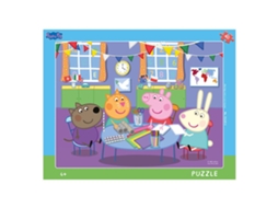 Puzzle Frame 40 Pcs Peppa Pig Jardim Escola DINO