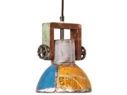 Candeeiro Suspenso Industrial Redondo 25w 19 Cm E27 Multicor Lovely Home