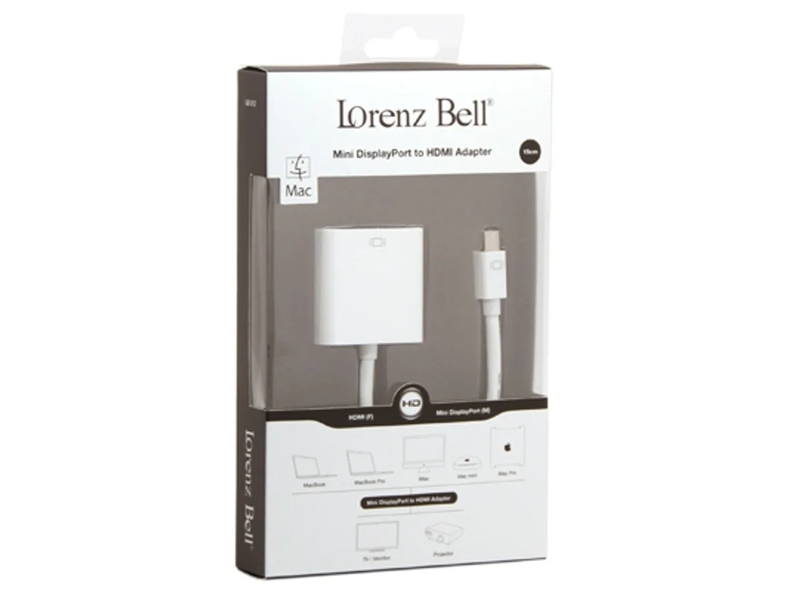 Adaptador LORENZ BELL LB312 (MacBook - Mini DisplayPort - VGA - 15 cm)