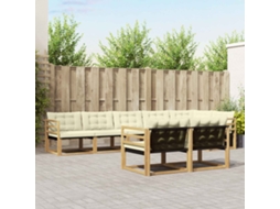 Vidaxl Conjunto De Sofás Para Exterior 8 Unid. Branco E Creme