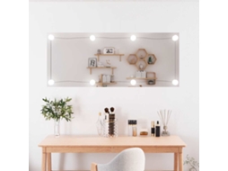 Vidaxl Espelho De Parede Retangular Com Luzes Led 40x100 Cm Vidro