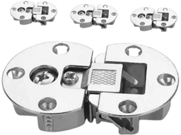 Dobradiças Ocultas Para Armários, Acabamento Prateado, 4 Peças,