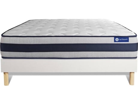Conjunto de Estrado Branco + Colchão  Actilatex Ergo (120x220 cm - Látex)