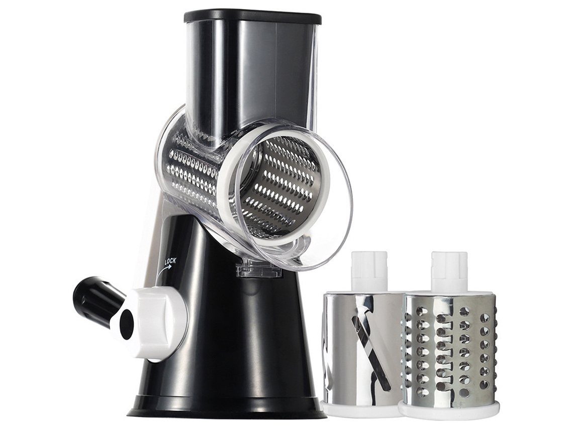 Ralador de Queijo Rotativo, Fatiador Manual para Cozinha com Cabo, Cortador Legumes, Moedor Nozes AQUAFORGE
