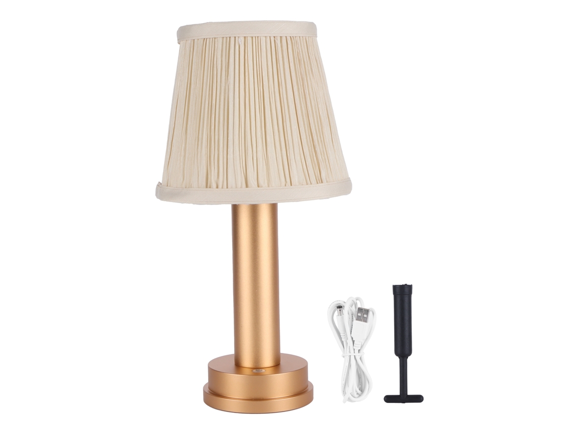 Lâmpada de Mesa Led Usb Luz Quente Regulável, 2 Níveis de Brilho, Bateria 2600mah, para Quartos, Escritórios, Hotel | S/MARCA