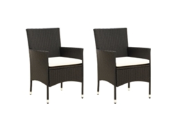 Garden Chair, Garden Chairs Vidaxl Preto Rattan / Vime (n/a)
