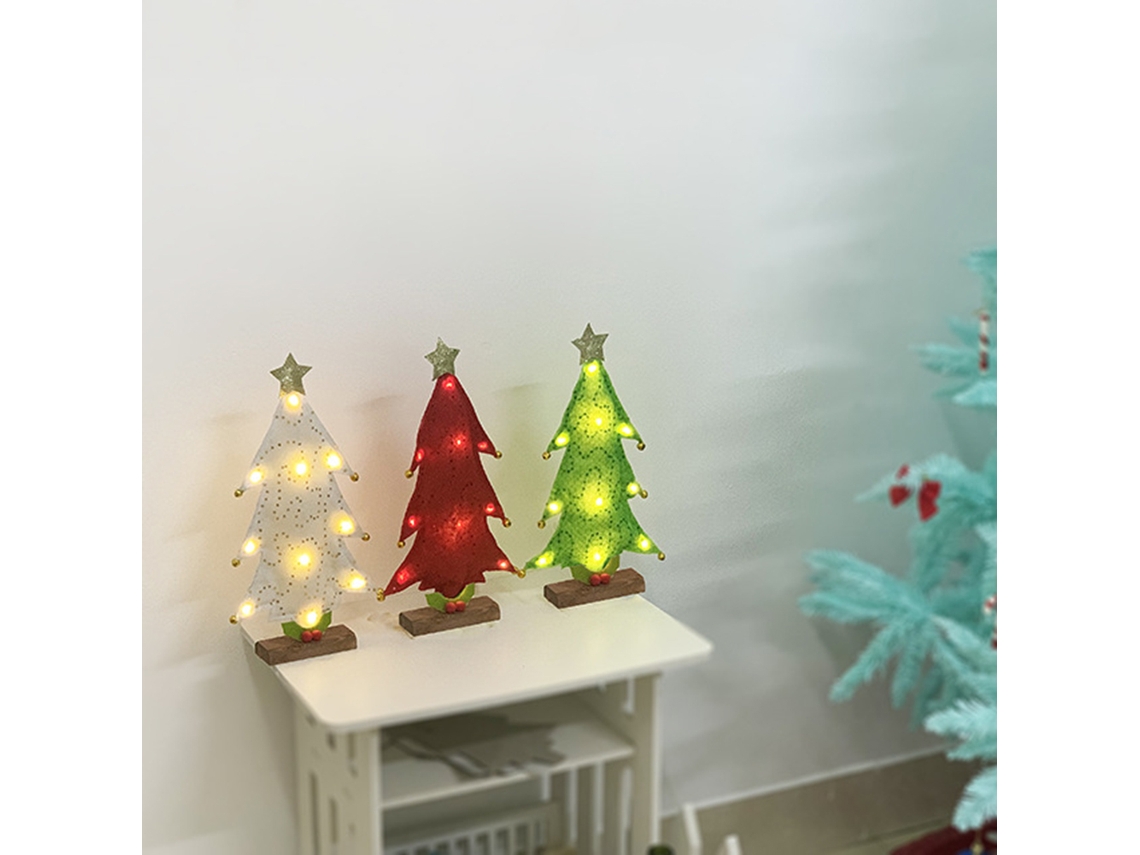 Árvore De Natal De Mesa (vermelha, Mini Led) Eoocoo