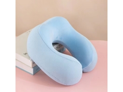 Travesseiro De Pescoço De Espuma Viscoelástica Em Formato De U, Suporte Confortável Para Pescoço E Cabeça, Azul Slowmoose